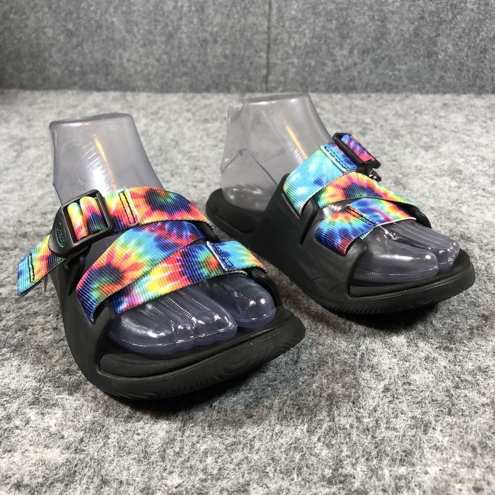 Chaco Slide Sandals Womens 6 Tie Dye Multicolor‎ Buckle Comfort Casual